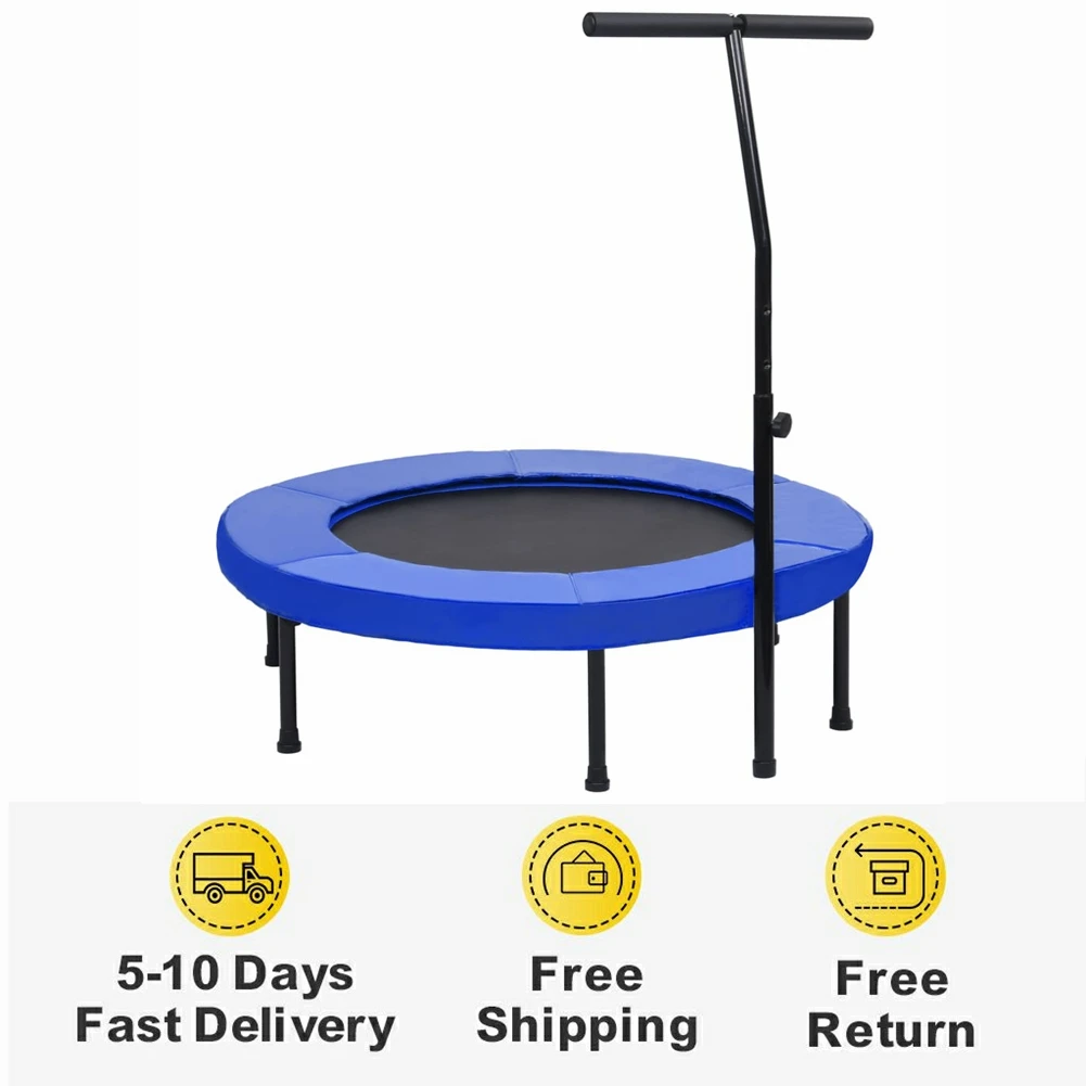 Подпружиненный батут для фитнеса со стальной конструкцией и нескользящим