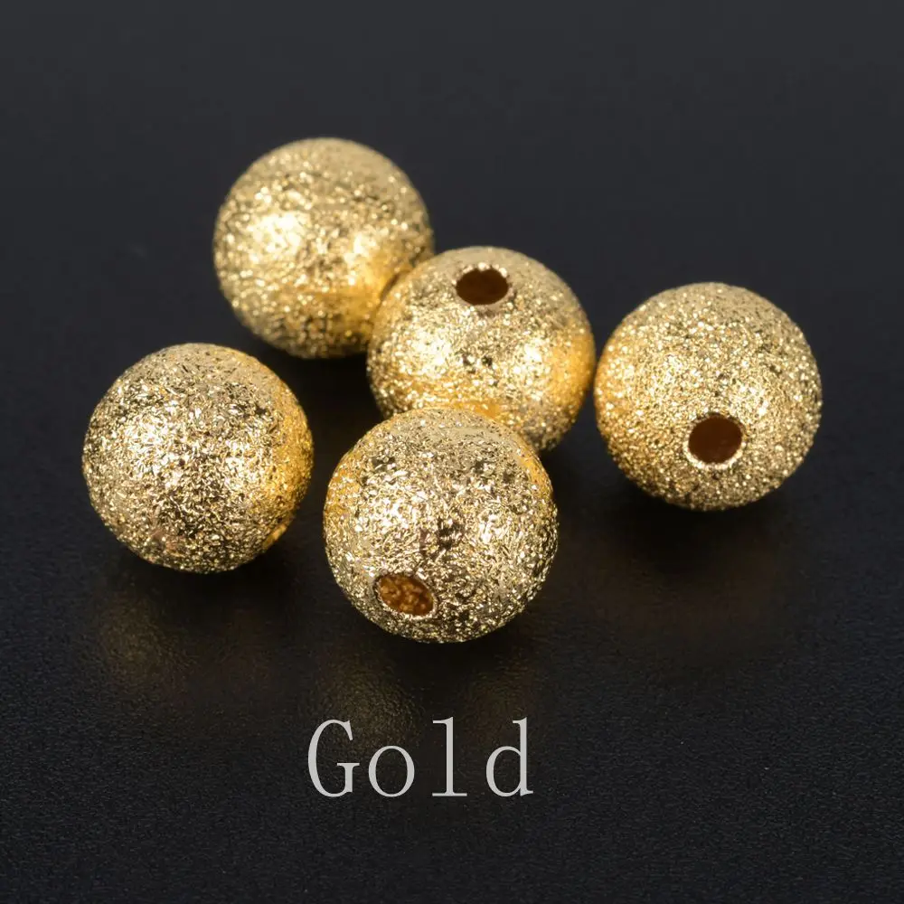Медные матовые бусины с отверстием аксессуары для ювелирных изделий сделай сам