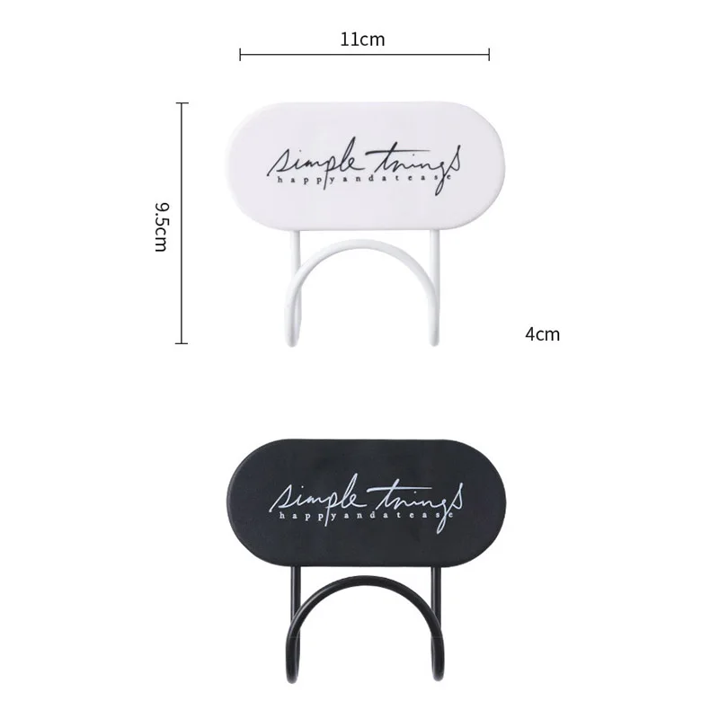 

Sticky Iron 2-Hooks Hook Hanger Wall Adhesive Home Office Bathroom Kitchen Towel Clothes Power Plug Socket Holder Organizer