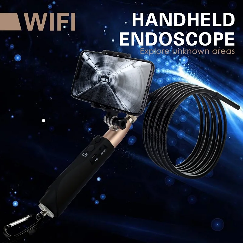 8 мм 1080P HD Wifi Портативный эндоскоп водонепроницаемый беспроводной IP камера USB эндоскоп для осмотра телефона Android с подарочной коробкой