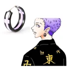 Аниме Токио месть Такаси мицуя серьги для женщин Косплей Аниме украшения акриловые серьги-кольца с крестиком