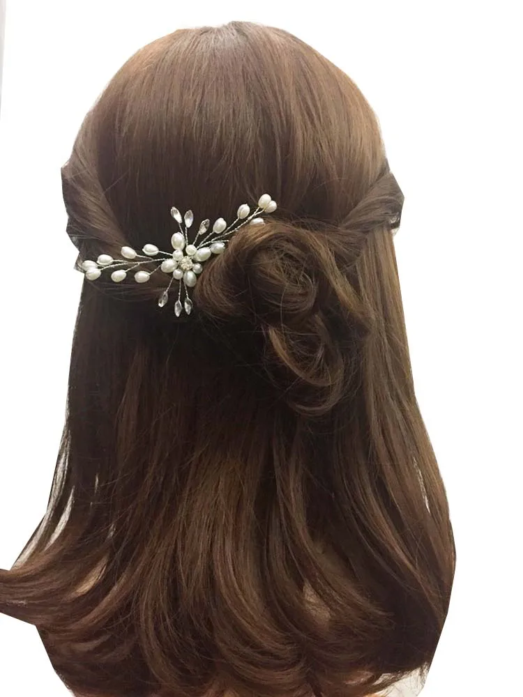 Жемчужная Расческа с кристаллами Свадебные аксессуары для волос свадебной
