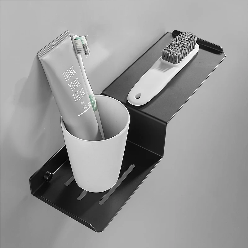 Полка для ванной комнаты черные полки из нержавеющей стали держатель мыльника