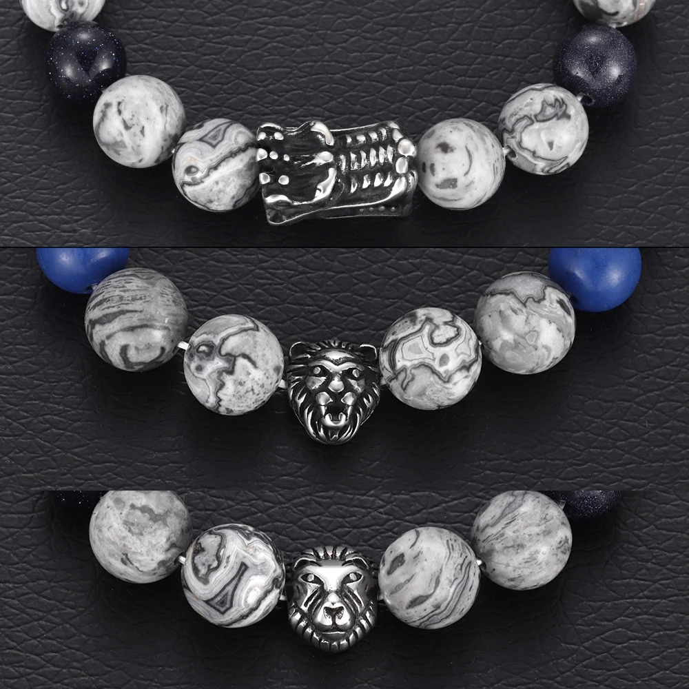 4 шт нержавеющая сталь животных &quotВолк&quot Дракон Шлем Бусины 2 мм отверстием