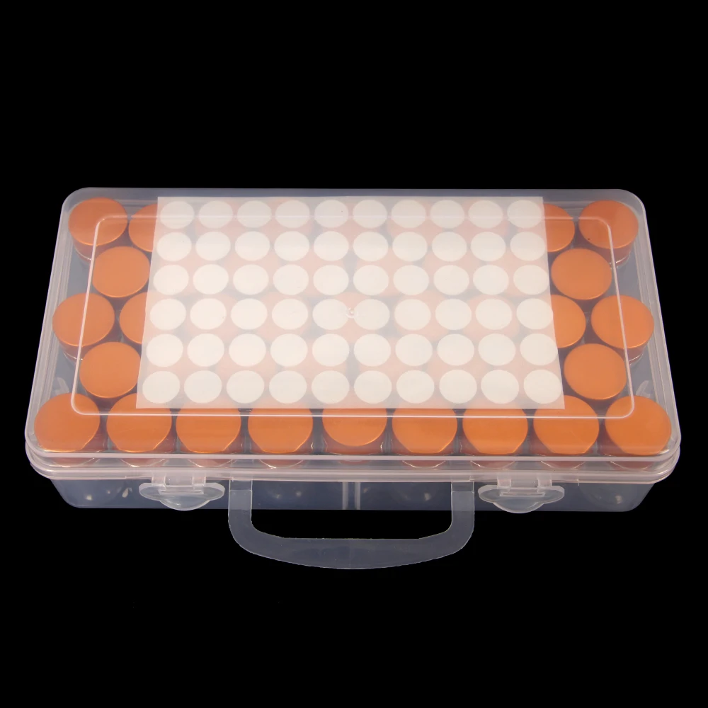 

43 Grids Diamond Painting Boxes, Acrylic Organizer, Diamond Embroidery Accessories Storage Containers with Funnel Stickers