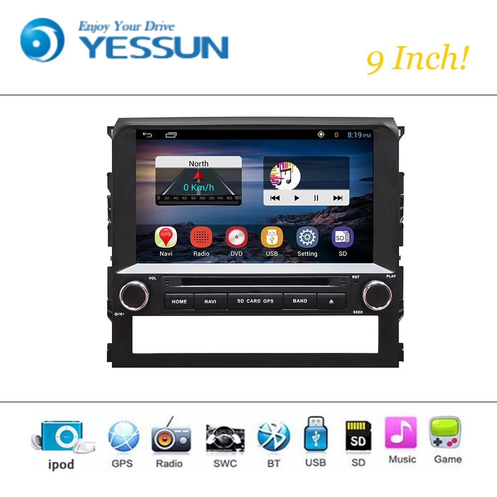 Автомобильный dvd плеер Android Wince система для Toyota Land Cruiser LC200 2000 2016 Радио Стерео GPS
