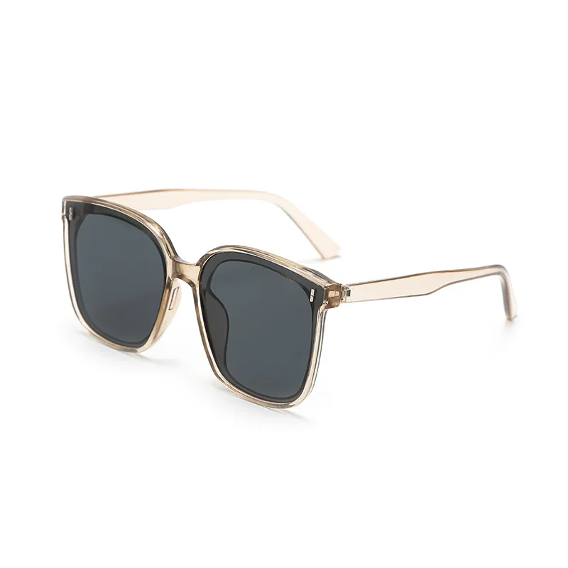 

2021 new trend resin sunglasses Fashion big face PC box sunshade frame