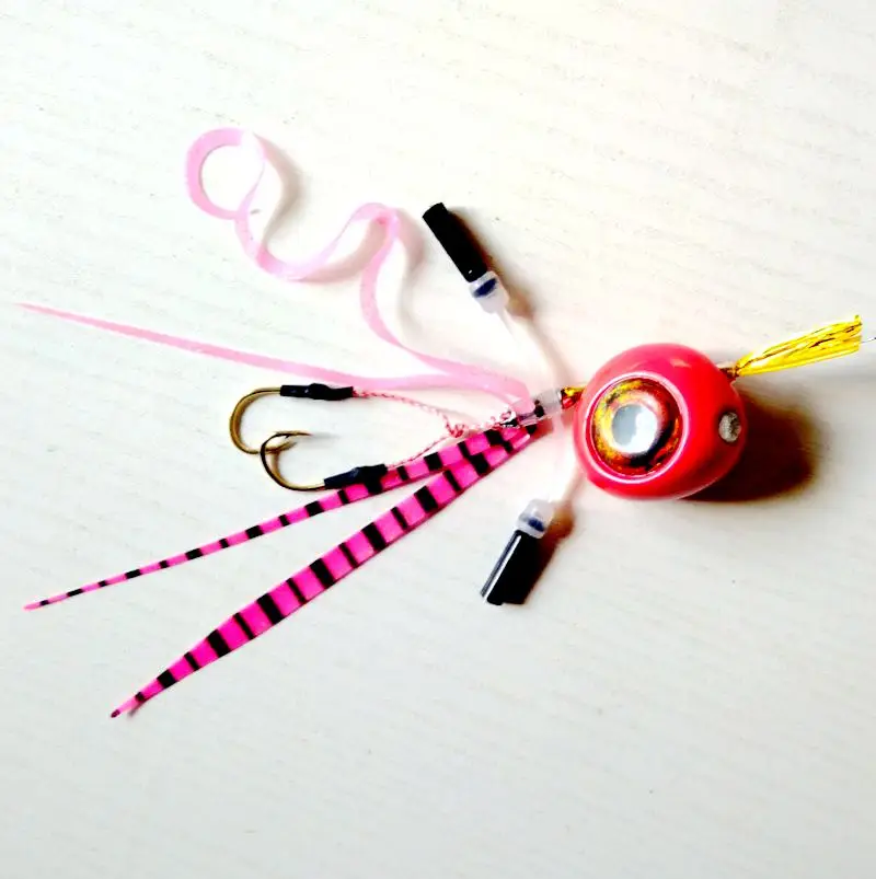 С колокольчиком 1 шт. 120 г/100 г/80 г/60 г слайдер Snapper/морской поддон джиг голова с юбкой свинцовый джиг свинцовый для рыбалки приманка - Цвет: pink