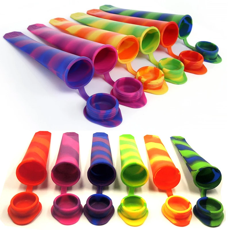

Silicone Ice Tube Mold With Lids Colorful Ice Cream Yogurt Popsicl Maker Tray Summer Drinking Kitchen Accessories 1PC