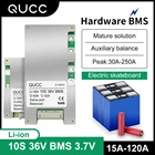 Qucc BMS 10S 36V 15A 20A 30A 40A 50A 60A 18650 балансировщик литий-ионный аккумулятор Защитная плата для электрического скутера Ebike Motor