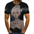 2021 игровая графика футболка аниме одежда для мальчиков; Повседневный комплект одежды для девочек в стиле Харадзюку 3D мужская летняя футболка с круглым вырезом и размера плюс уличная Мужская футболка