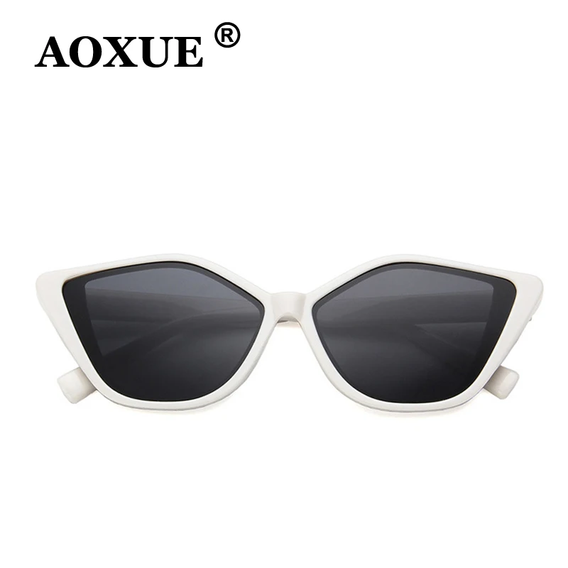 AOXUE тренд Ретро стиль модная черная оправа защита кошачий глаз солнцезащитные