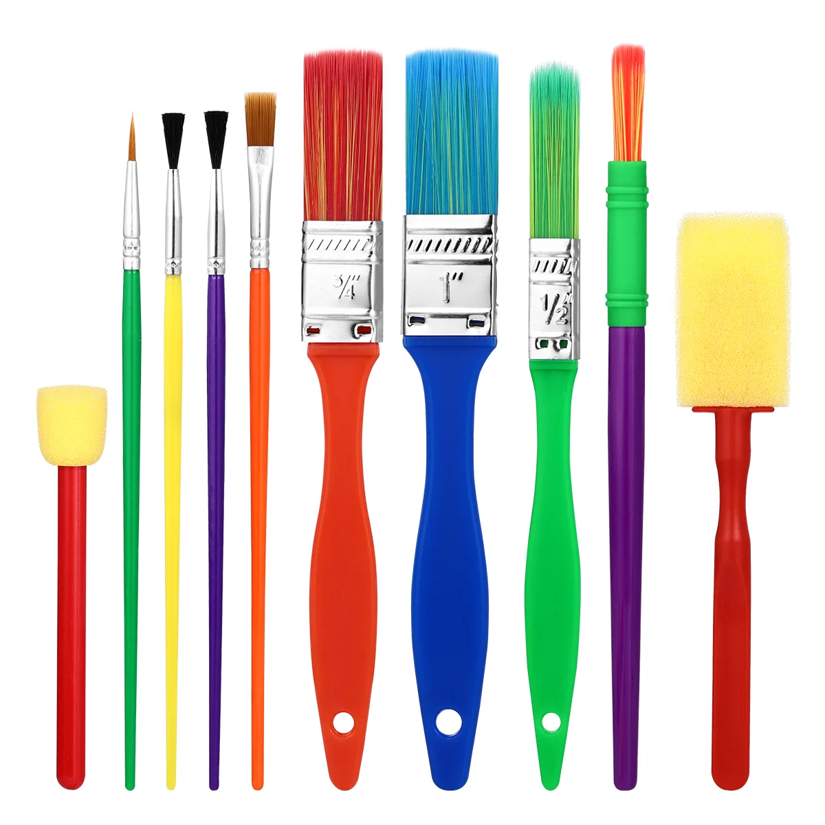 

Toyvian Pcs Painting Brush Plastic Handle Kid Color DIY Painting Washing Graffiti Tools Early Education Creative Toys