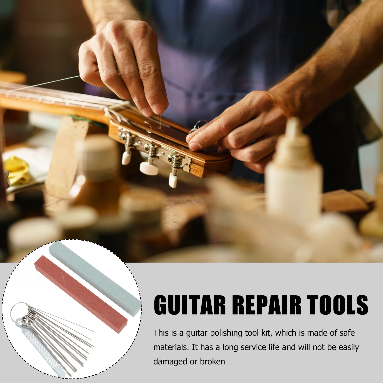 

1 Set Professional Guitar Repair Tools Guitar Bridge Nut File Polishing Grinding Stone Electric Guitar Tools For Music Accessory