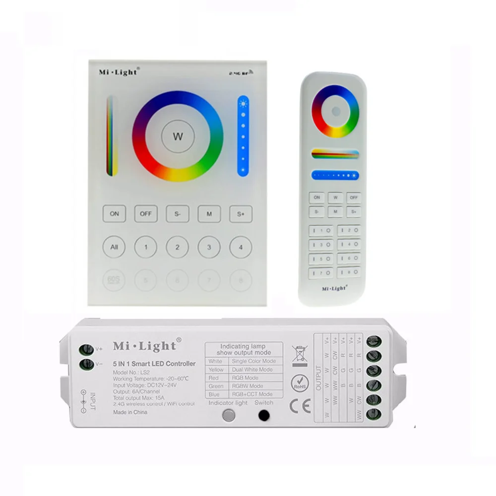 СВЕТОДИОДНЫЙ беспроводной контроллер Milight 2 4G 8 зон FUT089 RF B8 настенная сенсорная