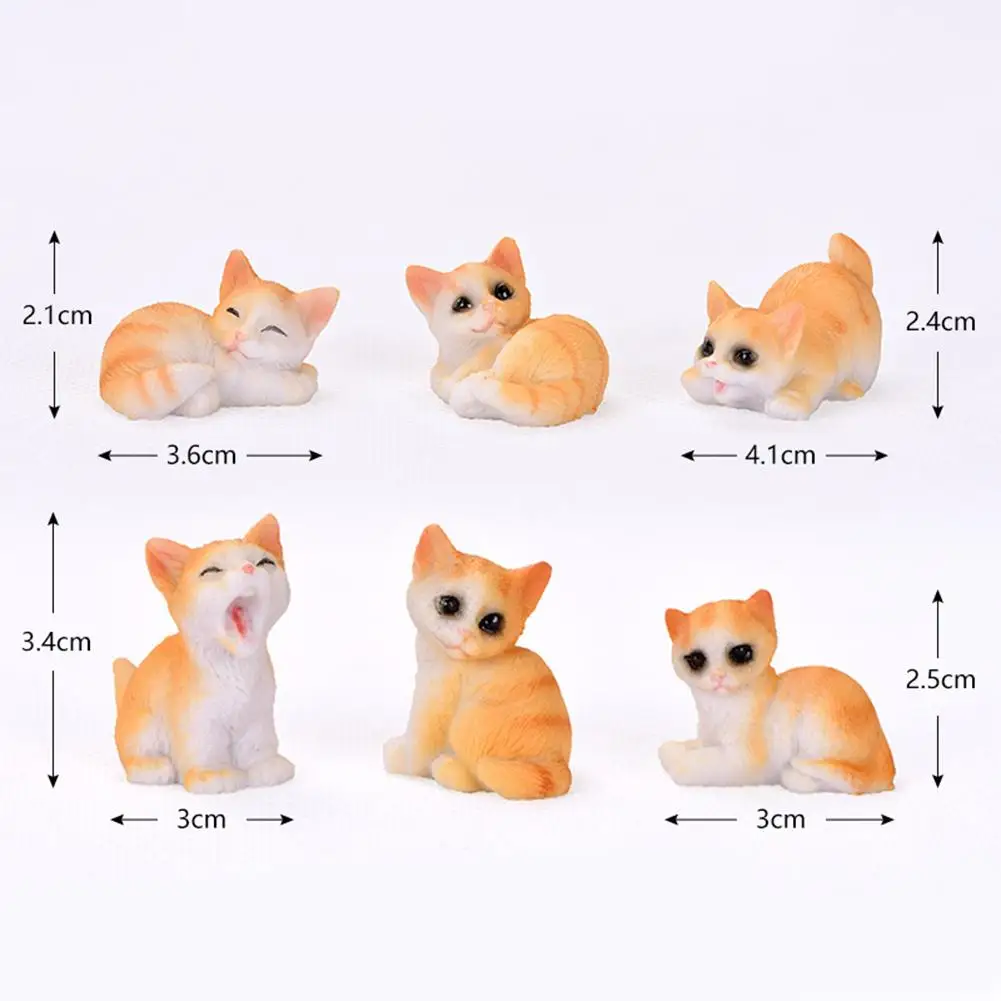 

4Pcs Cat Dog Pet Micro-landscape Resin Ornament DIY Garden Succulents Decoration Action Toy Figures