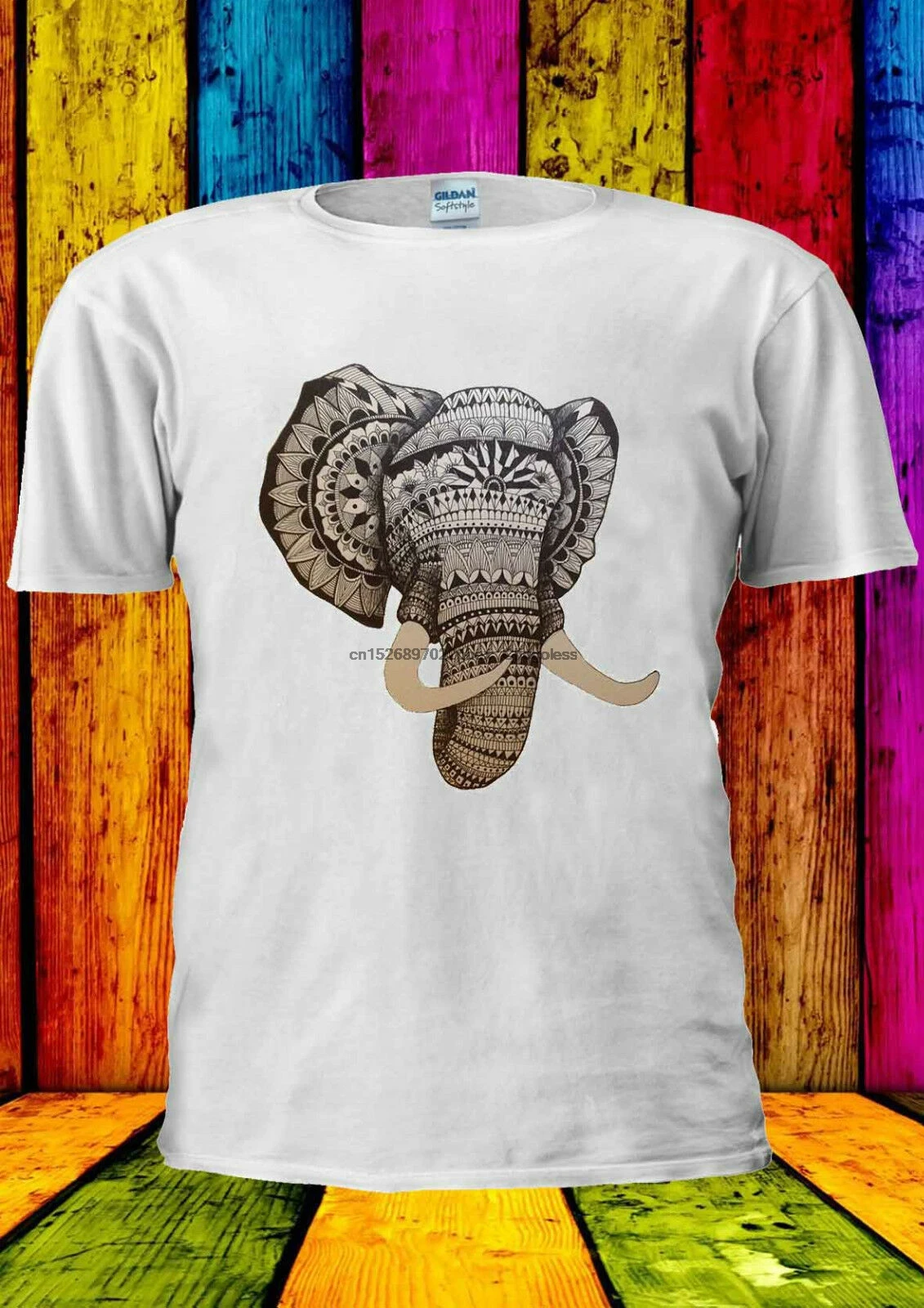 Футболка с изображением слона для мужчин и женщин унисекс 1834 |