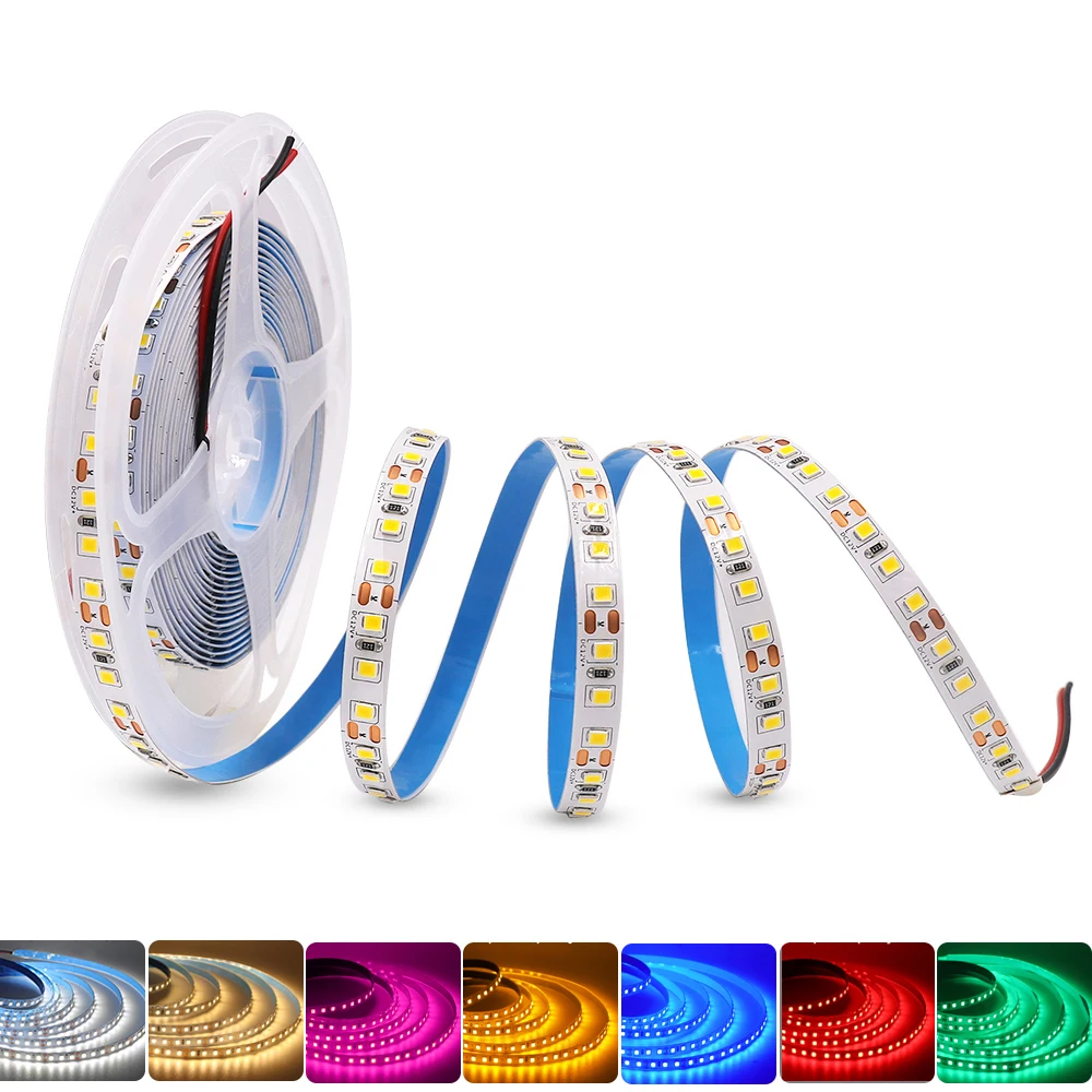 

Суперъяркая Светодиодная лента DC 12 В SMD 2835, 120 светодиодов/м, белая/теплая белая/синяя/красная/Розовая/Зеленая лампа, светодиодная ленсветиль...