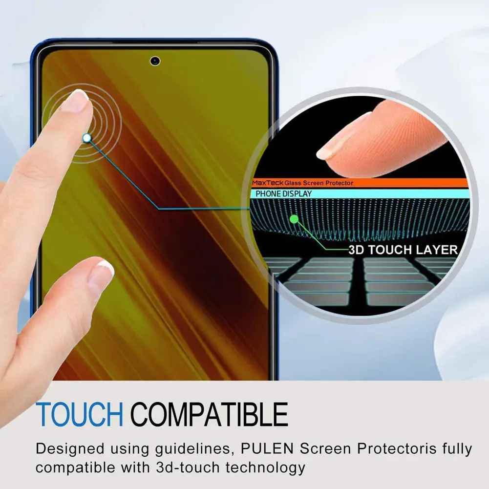 

2 шт., изогнутые клейкие Защитные пленки для экрана Redmi Poco X3