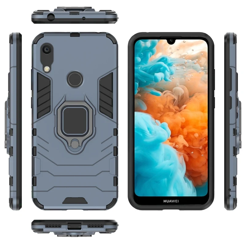 Чехол для телефона huawei Y7 Pro prime 2018 P smart Z 2019 два в одном мягкий и жесткий чехол