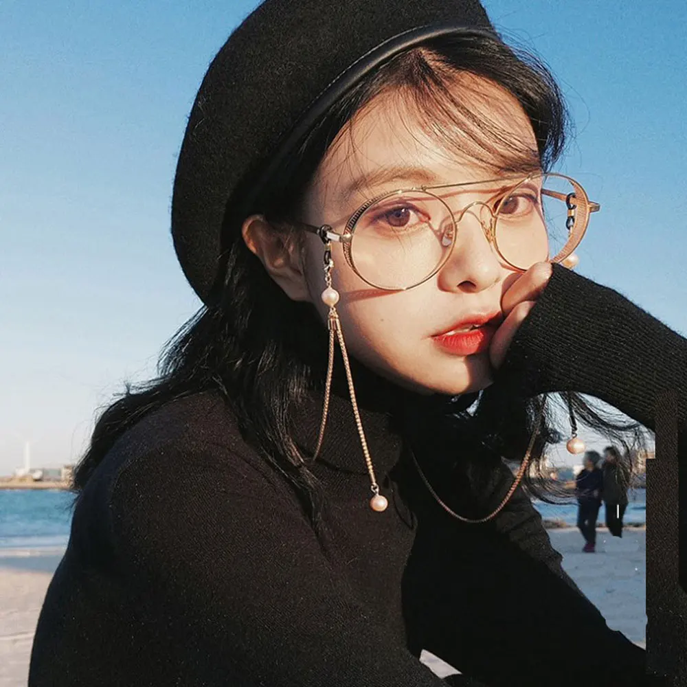 Модная цепочка для очков чтения женщин металлические шнуры солнцезащитных