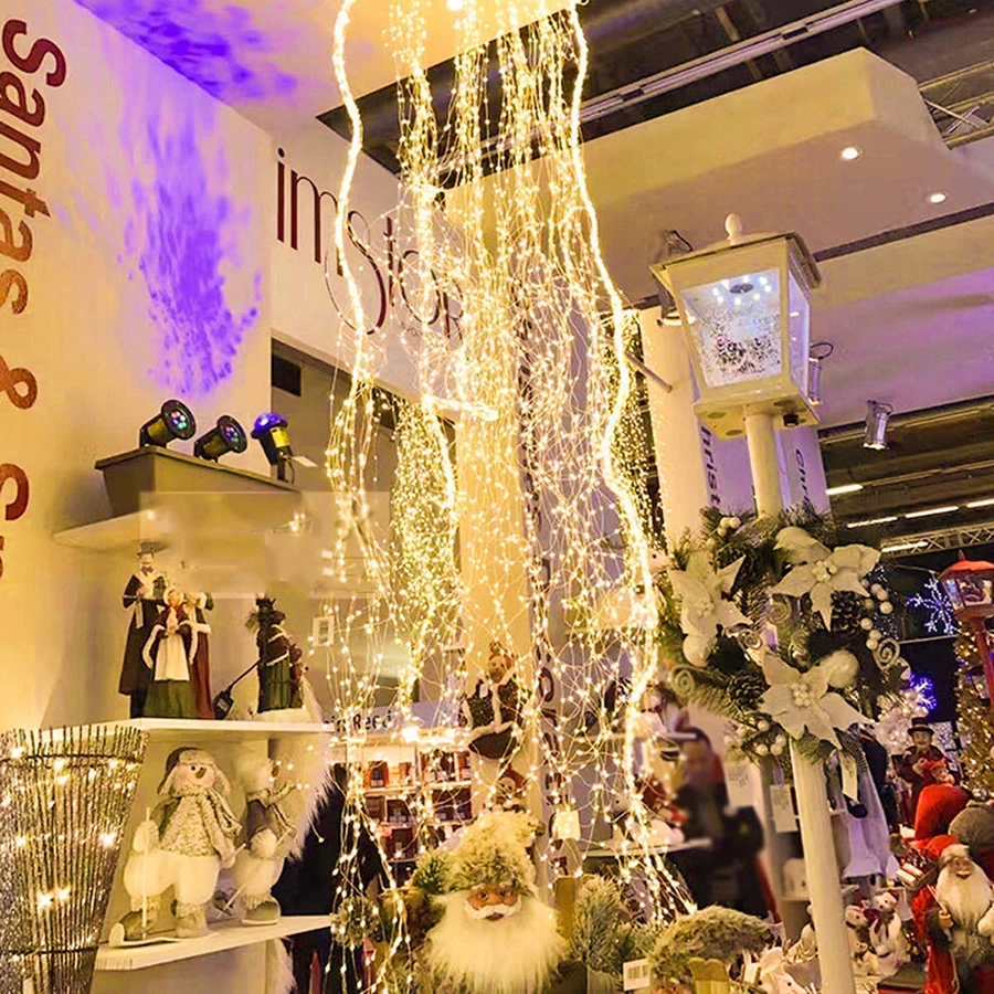 

10X2M 200 LED Waterproof Tree Vine Branch Copper Wire Fairy String Lights Holiday Party Wedding Lights with DC 12V 2A Adapter