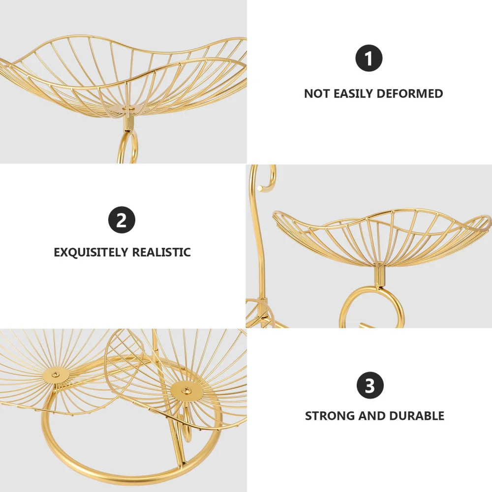 

1PC Wrought Iron Fruit Tray Delicate Three-layer Fruit Basket Nordic Fruit Tray