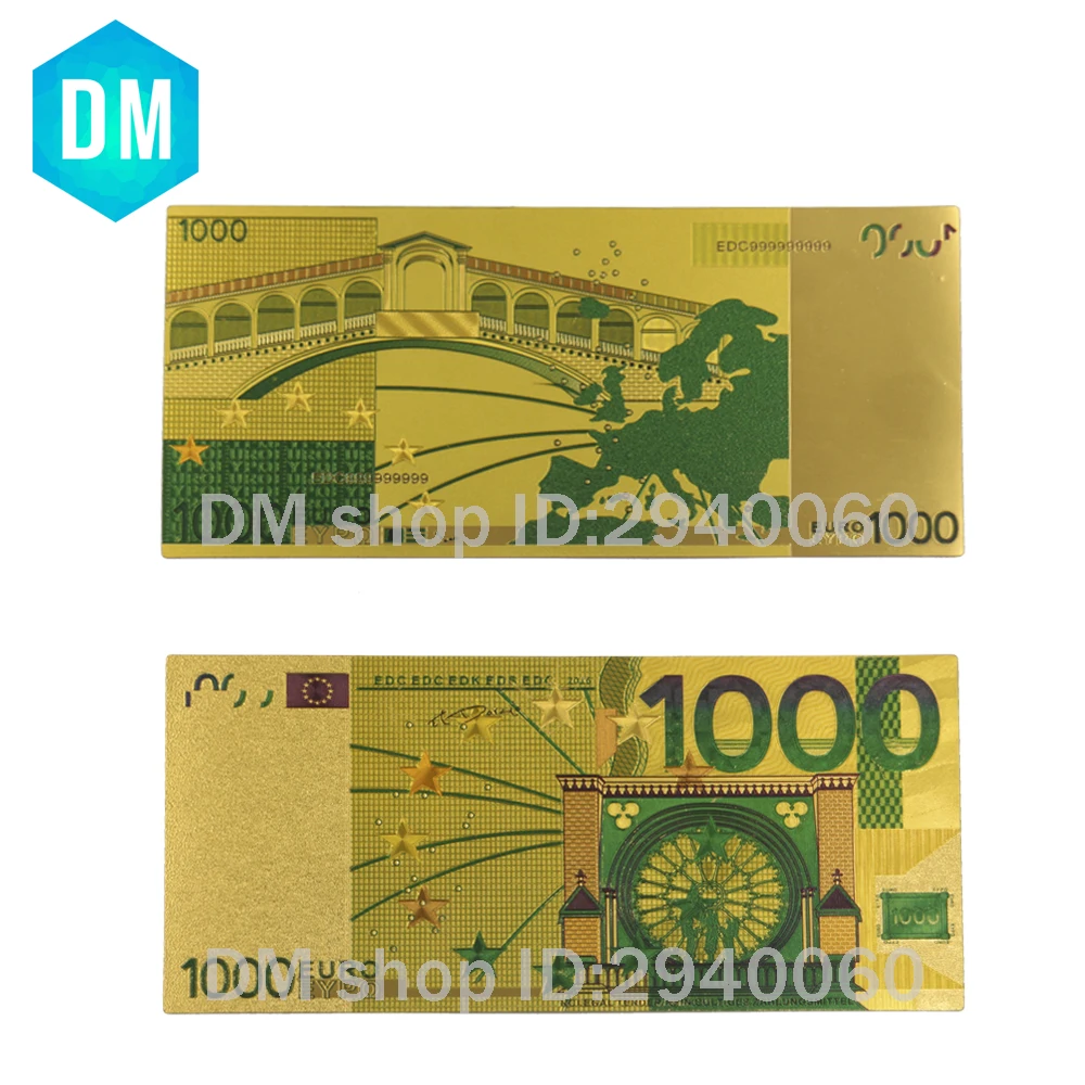style 4 10 шт./лот 24 к позолоченные 50 евро банкноты в цветах, золотые банкноты бумажные деньги свадебный подарок, возврат - Цвет: style 4