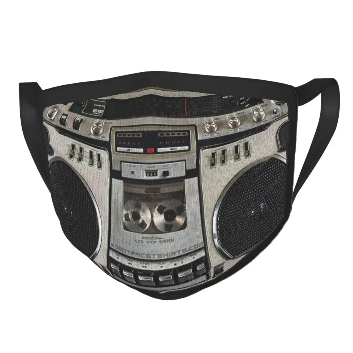 

Винтаж Бумбокс Ghettoblaster многоразовые лицевая маска Heavy Metal против дымки Пылезащитная маска защитный респиратор рот муфельная печь