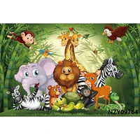 nitree tropical jungle forest wild animal safari party newborn baby shower 1st birthday backdrop vinyl photography background 6
