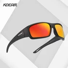 Мужские солнцезащитные очки KDEAM, легкие спортивные зеркальные очки, с футляром, с линзами UV400