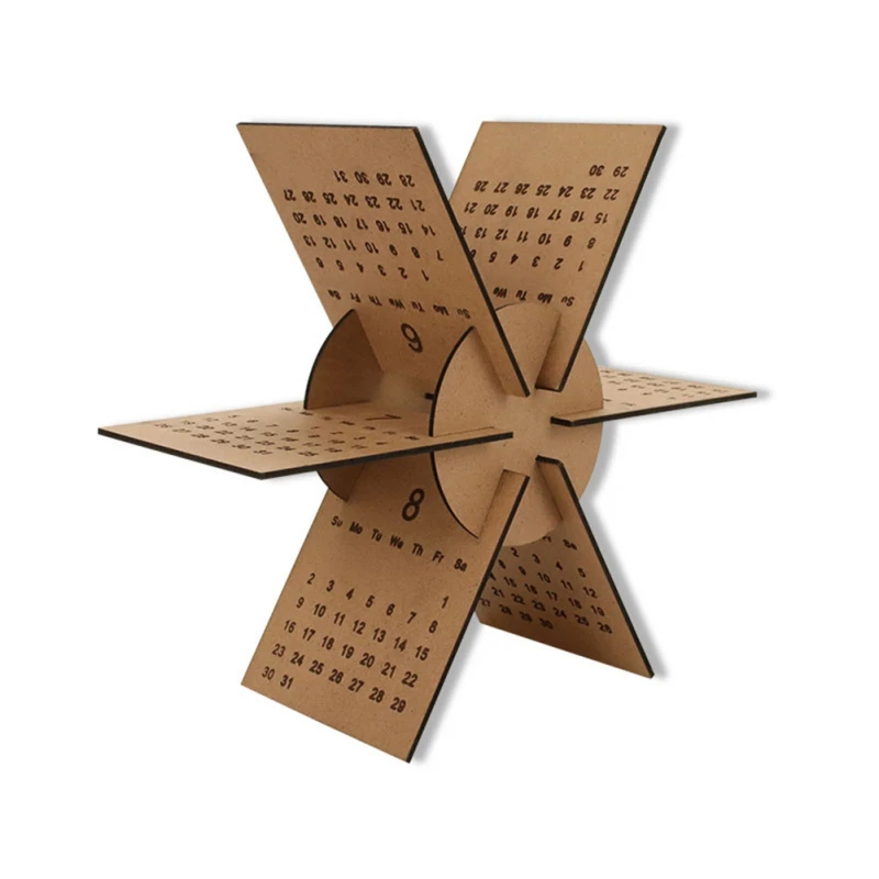 Твердый деревянный декоративный календарь DIY Деревянные сплайсинг