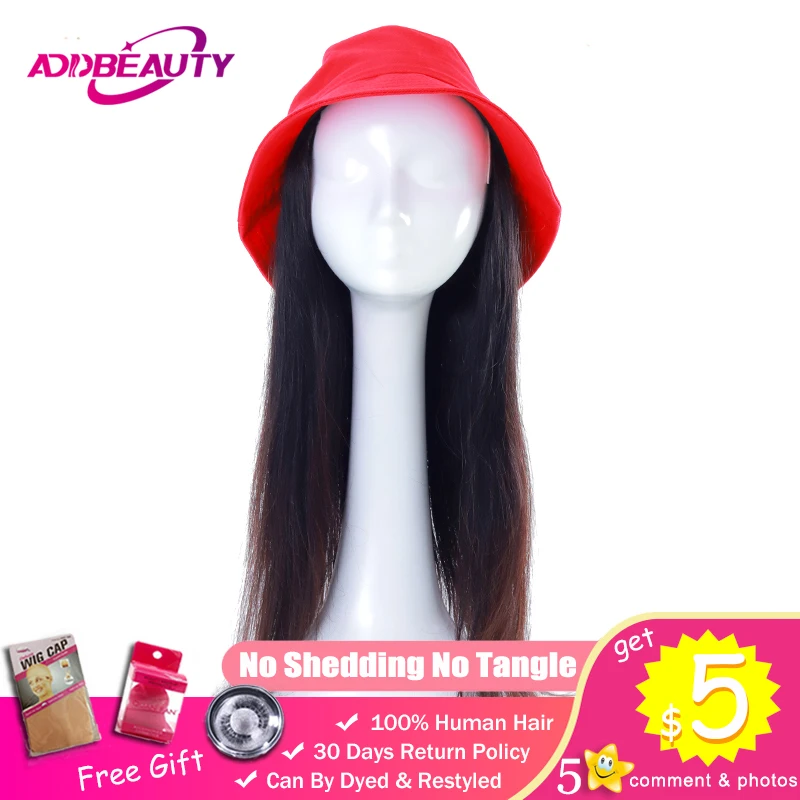 Красная бейсбольная кепка парик шапка натуральный цвет бразильские прямые Remy