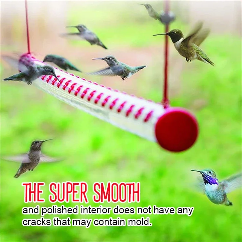 

Кормушка Для Колибри с отверстиями, кормушка для птиц, 16/20 дюйма, простая в использовании Кормушка Для Колибри, красная/прозрачная кормушка ...