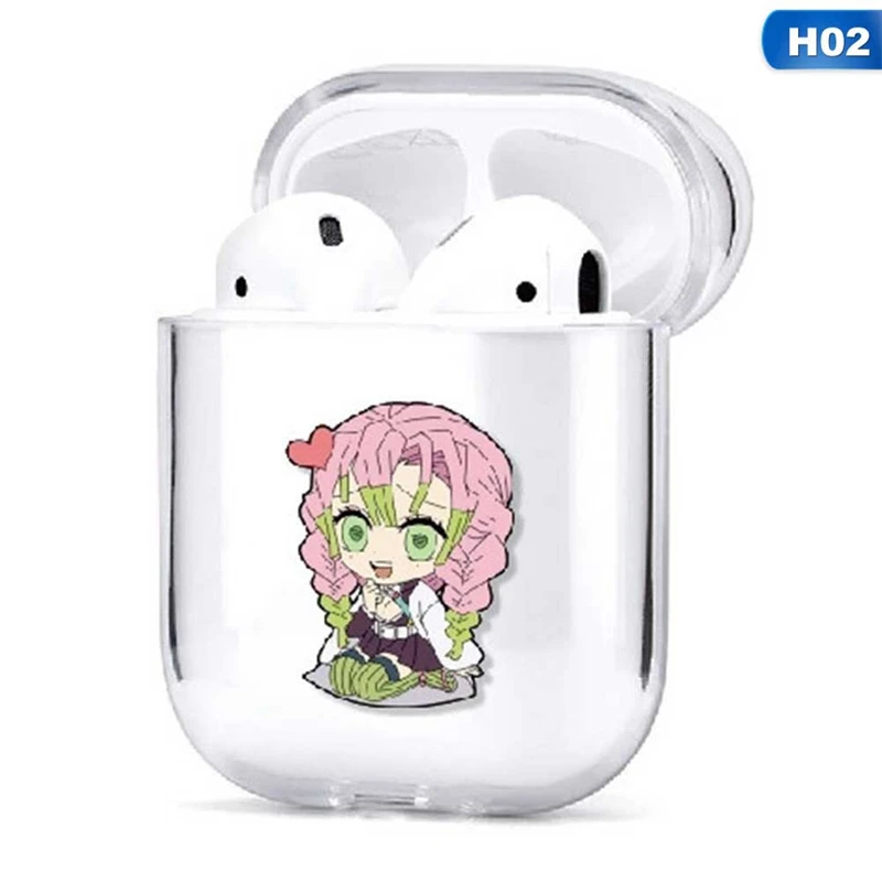 

Anime Demon Slayer: Kimetsu No Yaiba Earphone Protective Cover For Apple Airpods 1/2 Bluetooth Anime Pattern Transparent Case