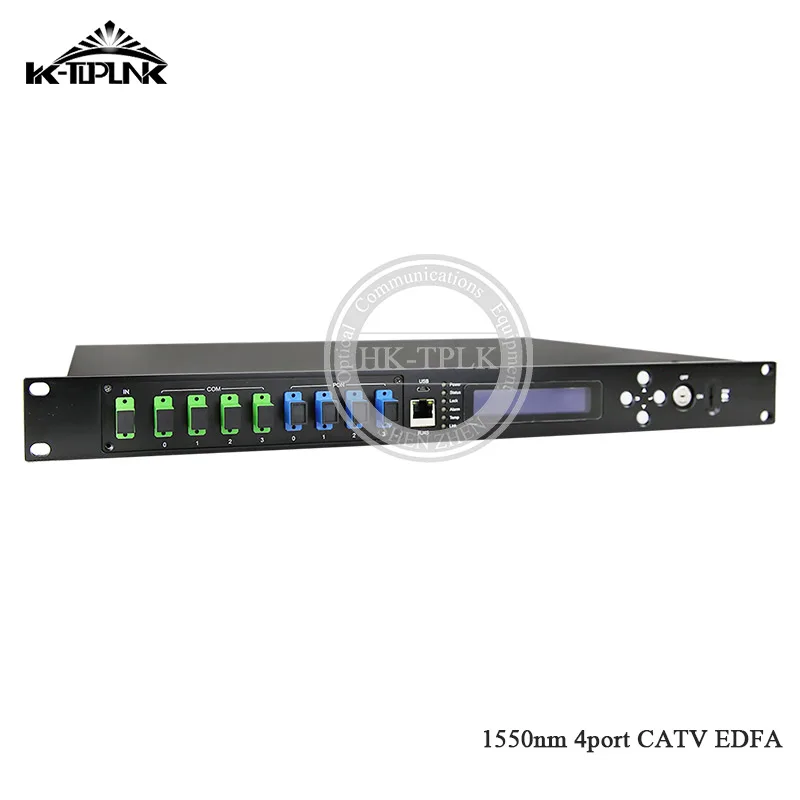 Распродажа оптоволоконный усилитель 1550 нм CATV WDM 4 порта * 21 дБм EDFA 1U высокой
