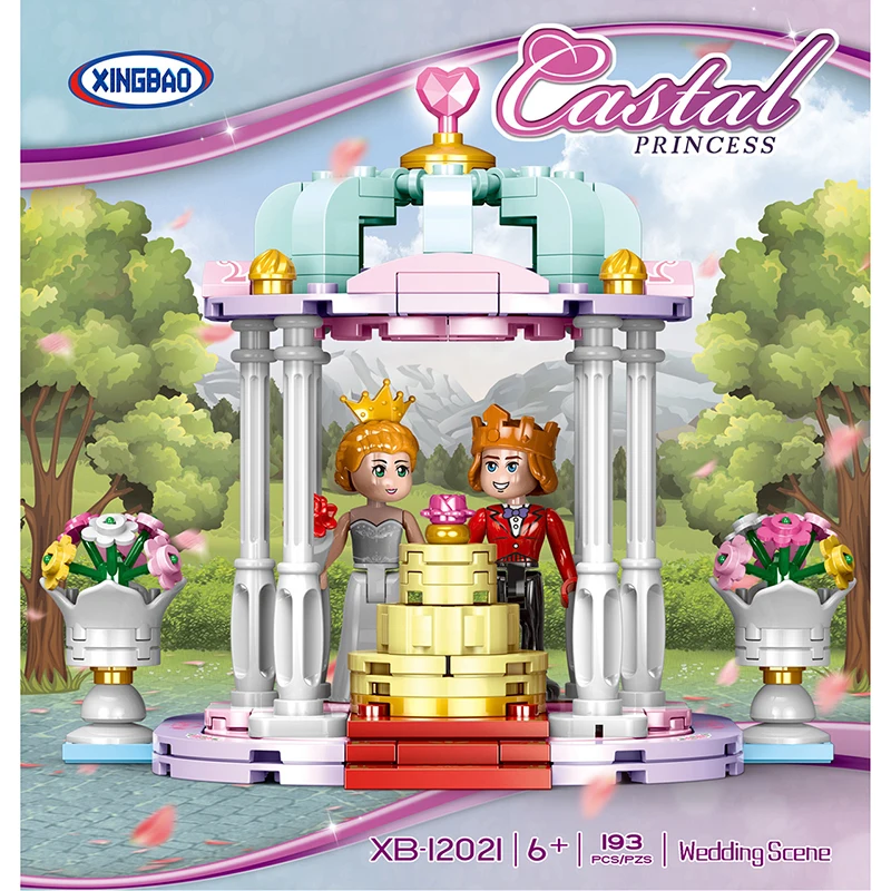 

Xingbao 12021 Wedding Scene Building Blocks Figures Toys Brick Prince Married Princess for Girls Construction Educational Toy