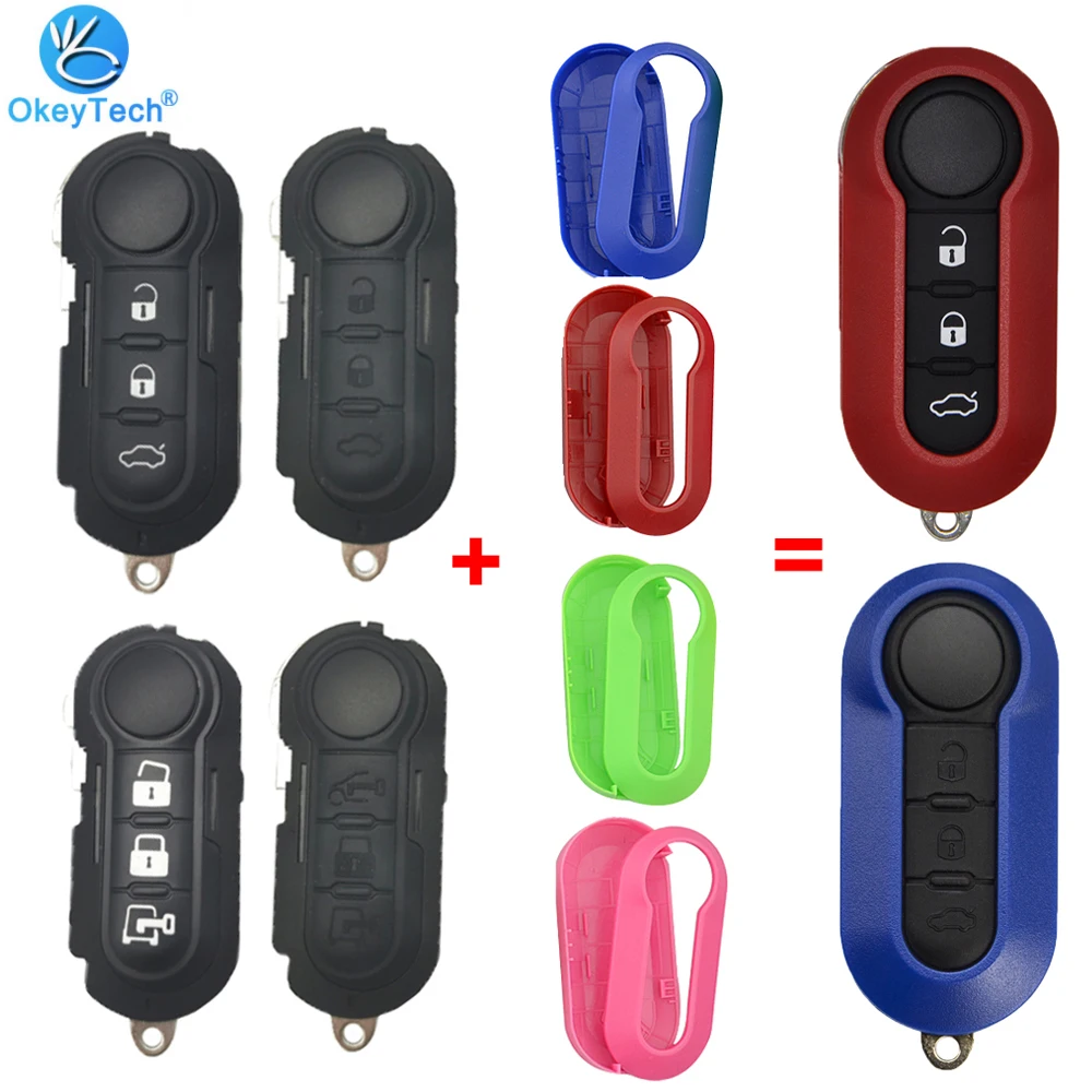 

Okeytech Красочный 3 BT флип-чехол для Fiat 500 Panda Punto Bravo Ducato Stilo Cover White Button SIP22