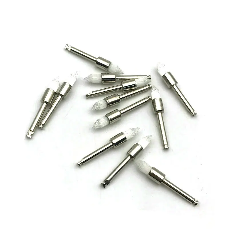 100 шт./кор. зубная Полировочная щетка Белая нейлоновая защелка полировочные щетки