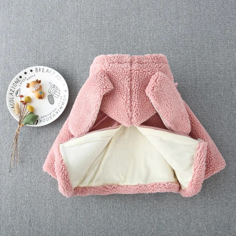 Осенне зимняя одежда для маленьких девочек бархатные флисовые куртки Верхняя