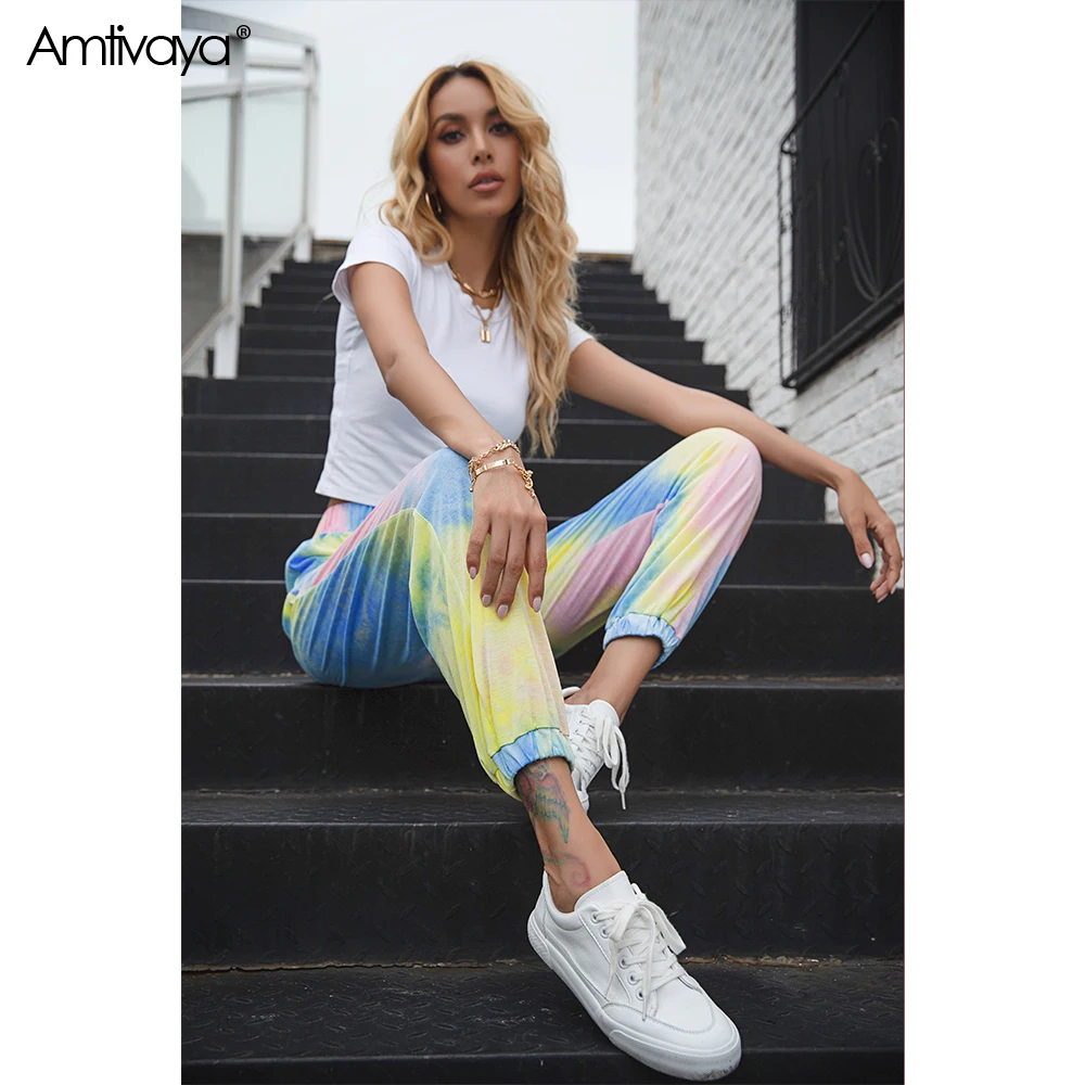 

Женские винтажные спортивные брюки Amtivaya Y2K, джоггеры, спортивные брюки для женщин, одежда с высокой талией, брюки в стиле хип-хоп, летние брюк...
