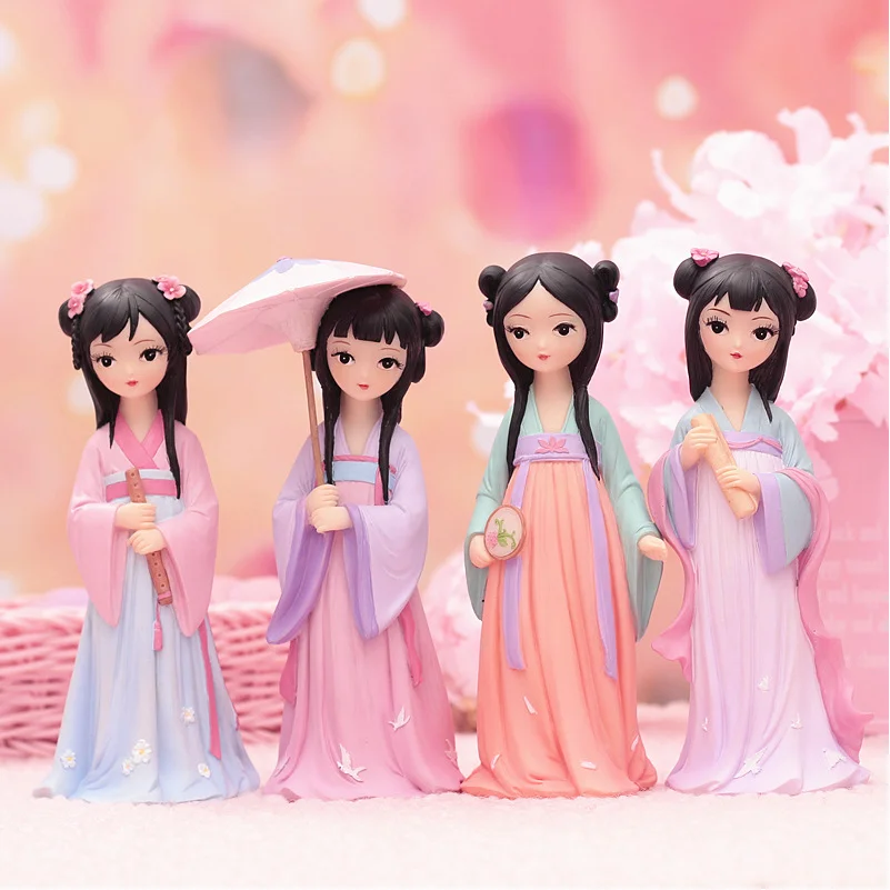 Take book Hanfu девушка Моделирование ремесла творческие украшения для дома милые