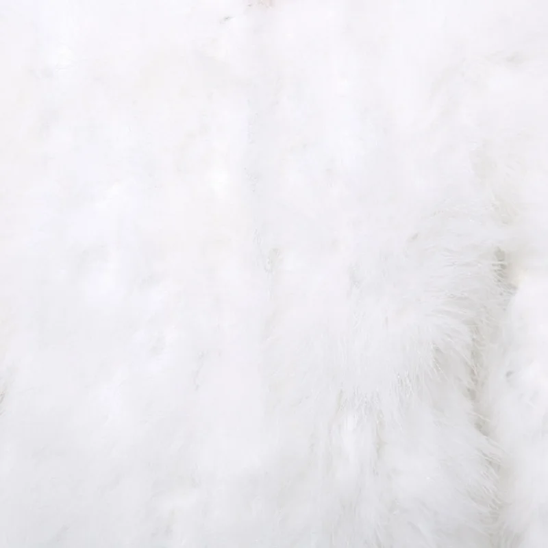 Новинка 2020 Женское пальто из натурального меха страуса карамельных цветов