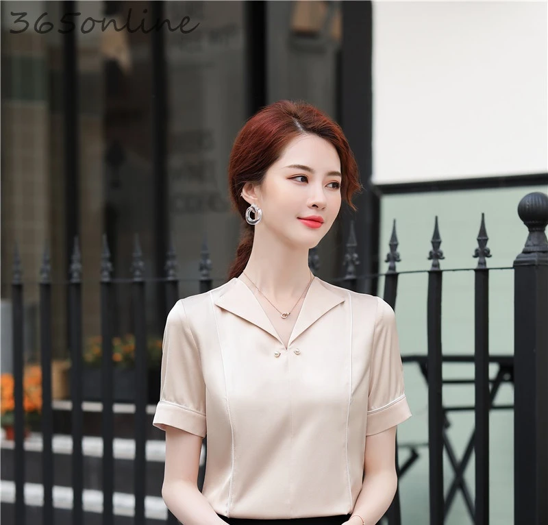 Новинка зеленые летние блузки с коротким рукавом рубашки для женщин женская