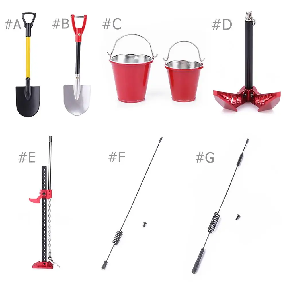 

Climbing Vehicles Simulation Accessories Plastic Shovel 2pcs Bucket Foldable Anchor for Rock Crawler Truck Car