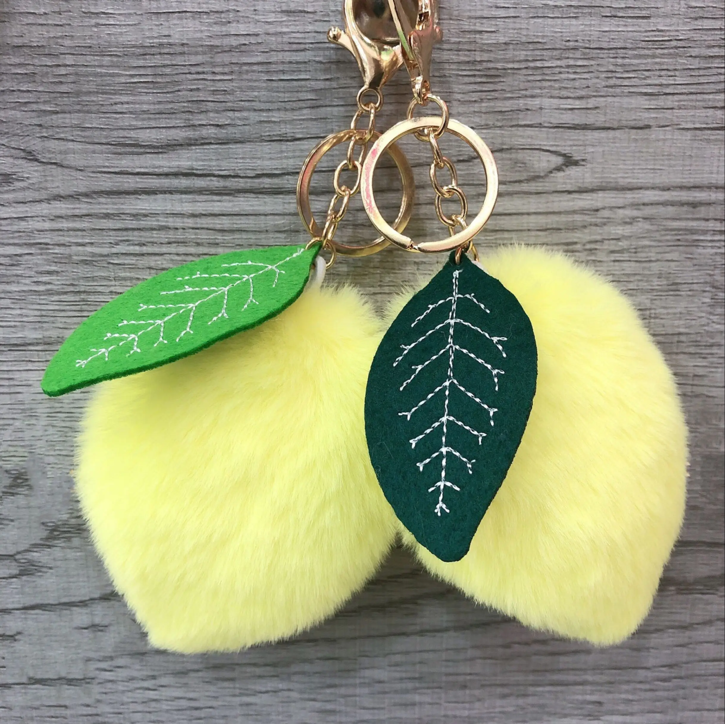 Креативный брелок для ключей в виде фруктов и лимона подвеска багажа из плюша с