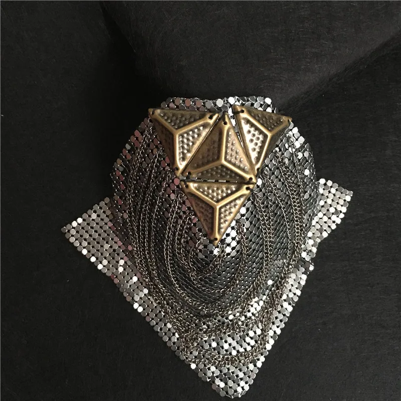 Ручная работа A997 epaulette ювелирные изделия кисточкой большое плечо брошь погоны/погоны шипы колодки клуб шоу Блейзер аксессуары/булавка
