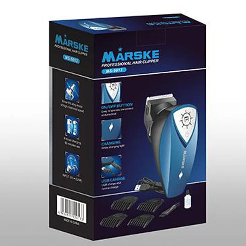 

Electric hair clipper rechargeable electric clipper beard trimmer 360 degree rotation self-service hair clipper USB charging