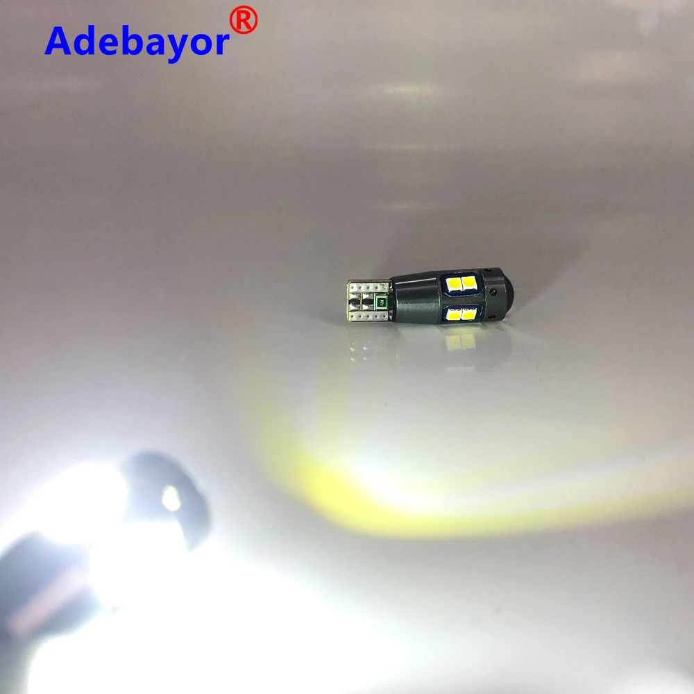 50 шт. T10 CANBUS без ошибок W5W 3030 светодиодный 10smd автомобильный внутренний купольный