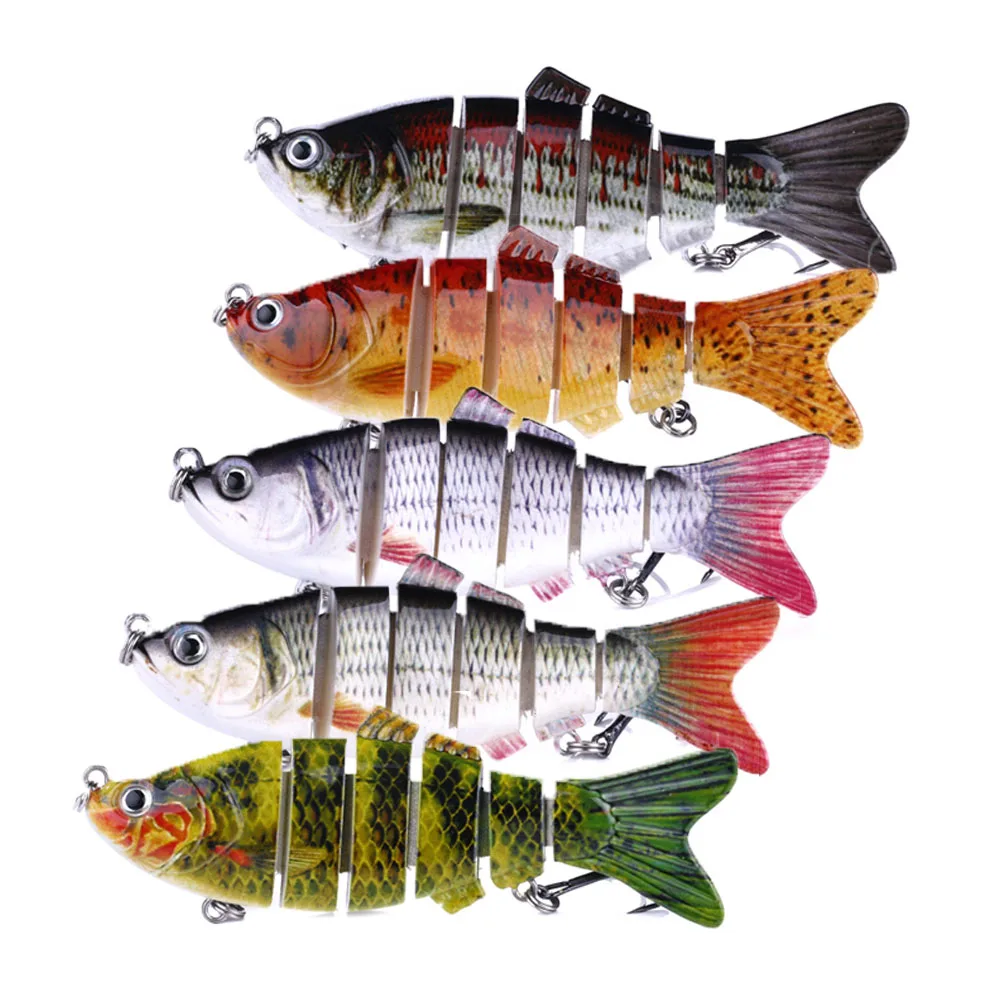 5 шт./лот рыболовные приманки мульти шарнирные жесткие 10 см 19 г 6 сегментов